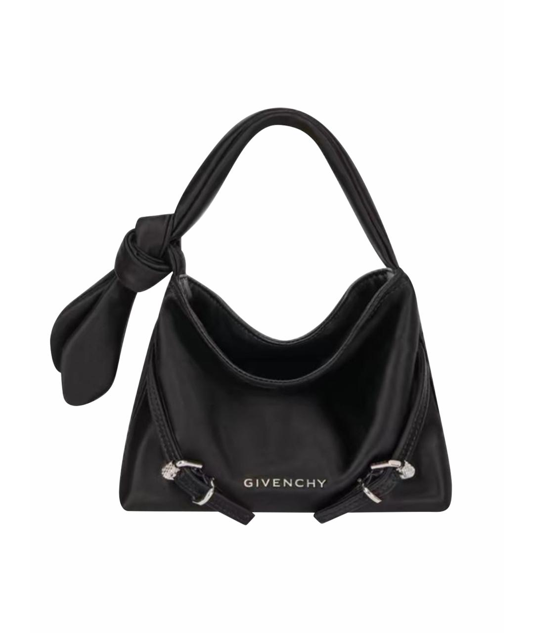 GIVENCHY Черная кожаная сумка с короткими ручками, фото 1