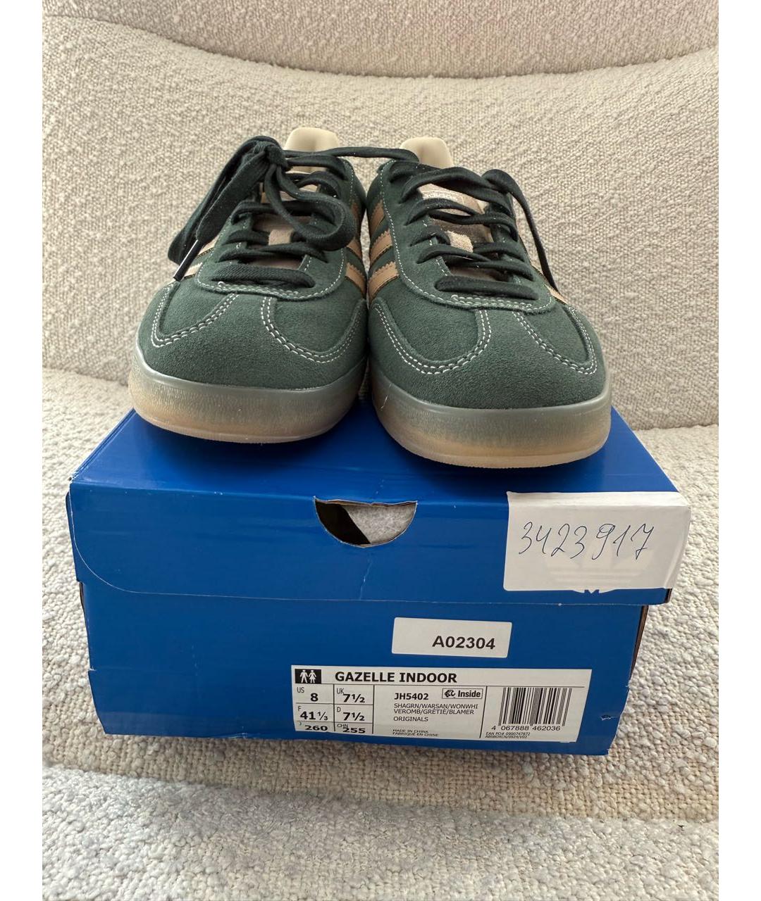 ADIDAS Зеленые замшевые кеды, фото 4