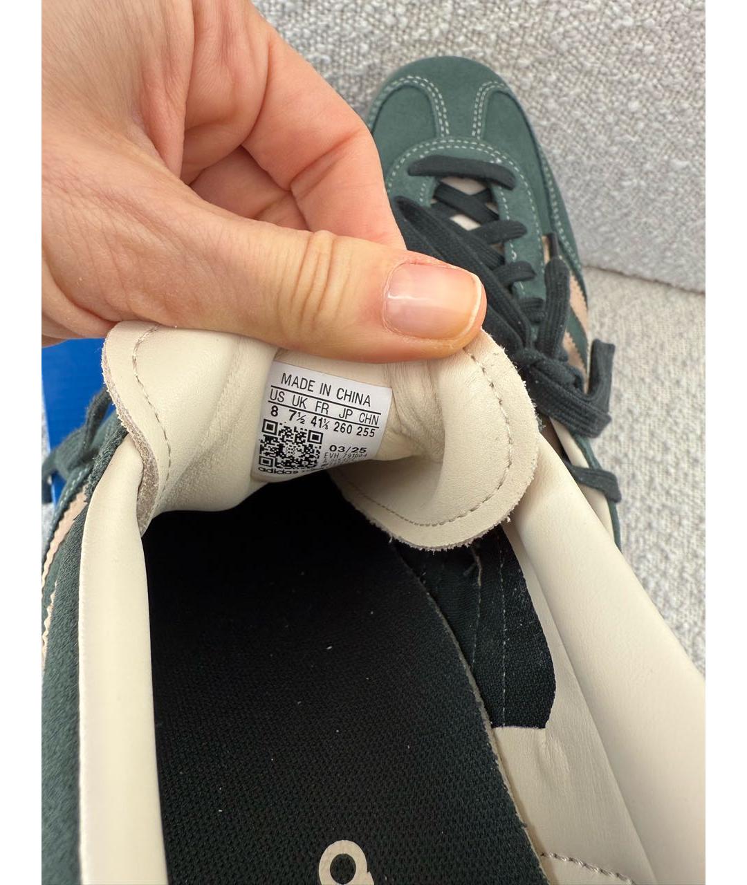 ADIDAS Зеленые замшевые кеды, фото 3
