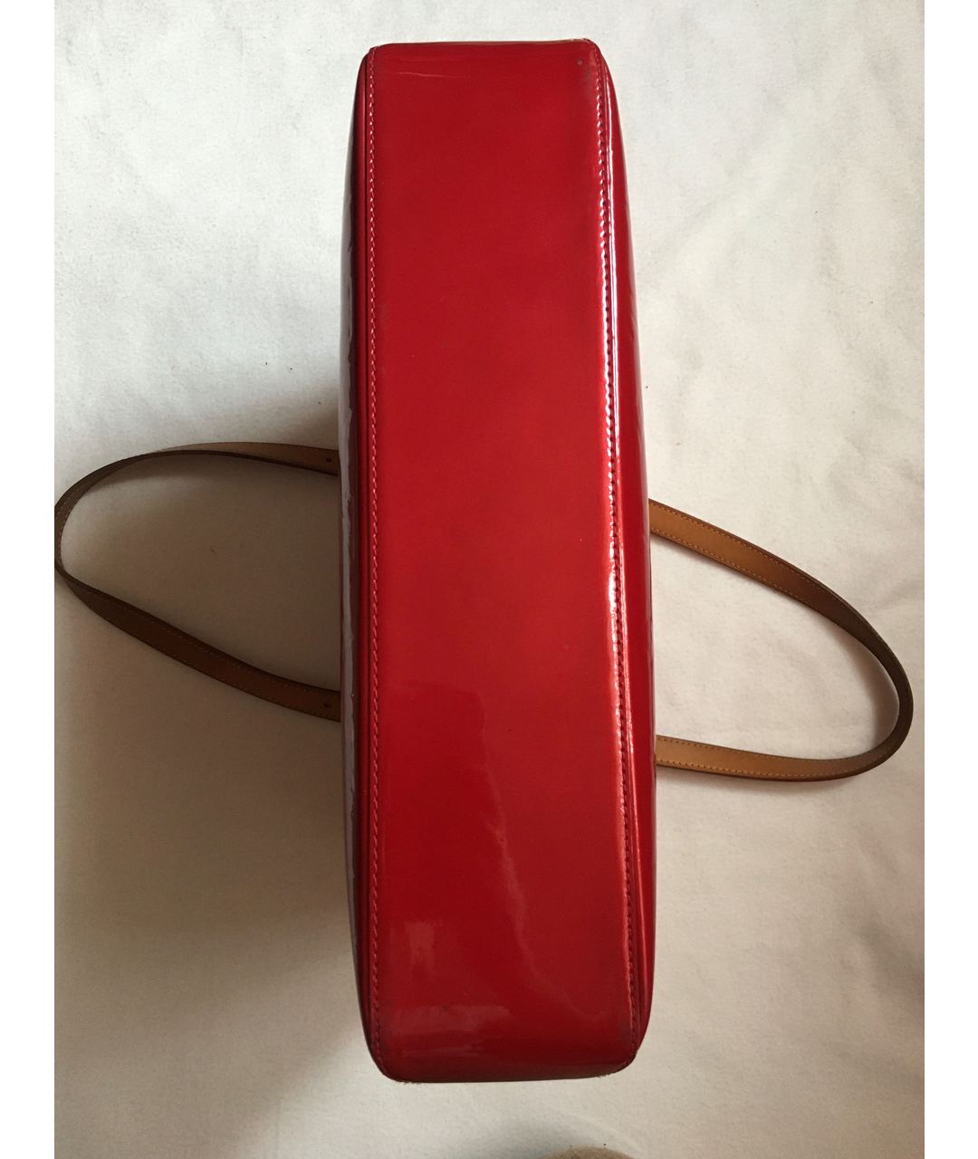 LOUIS VUITTON PRE-OWNED Красная сумка тоут из лакированной кожи, фото 7