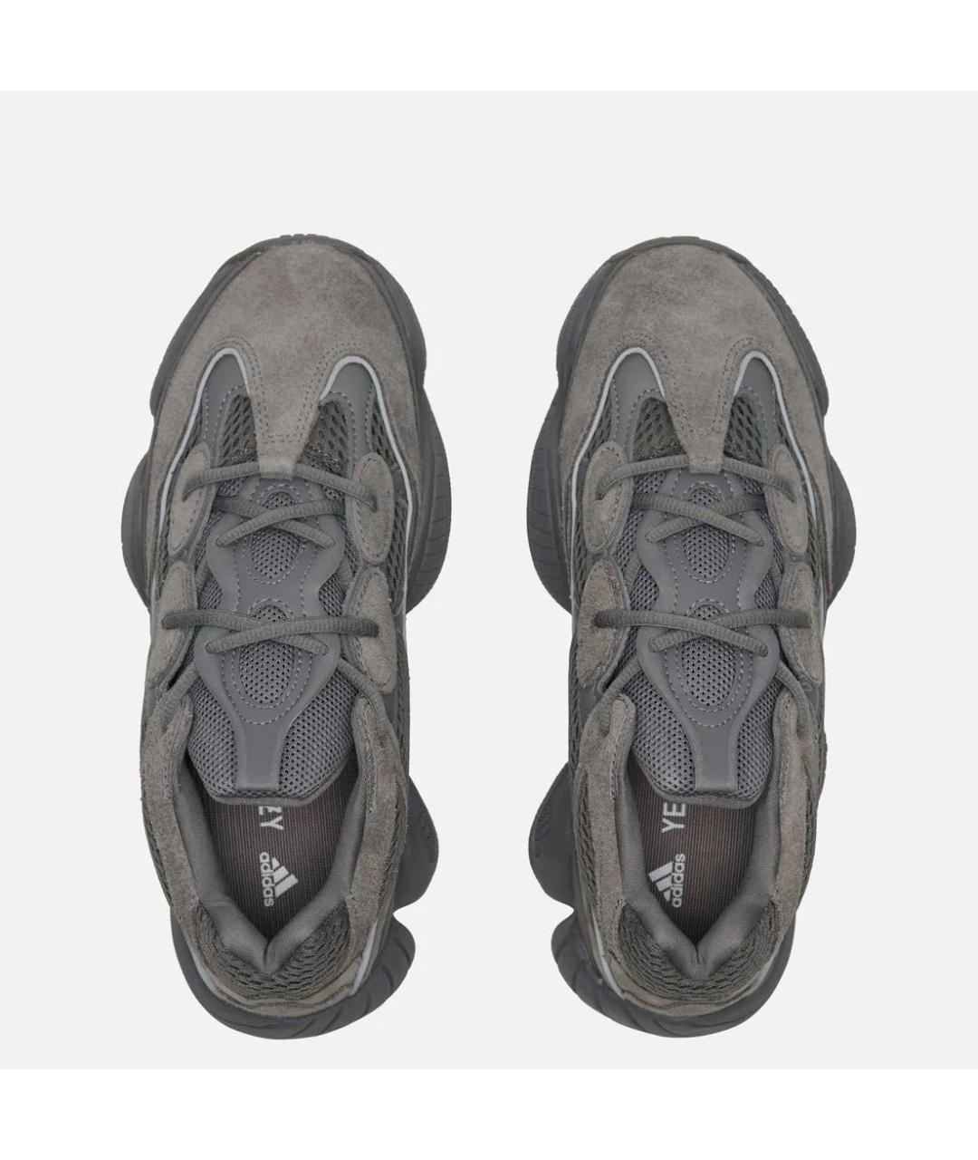 ADIDAS YEEZY Антрацитовые замшевые кроссовки, фото 3