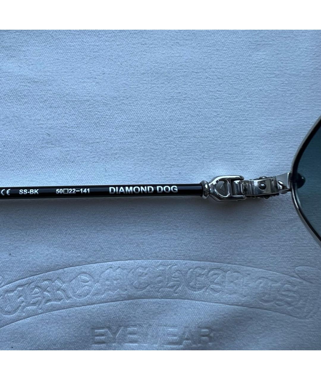 CHROME HEARTS Серебряные металлические солнцезащитные очки, фото 4