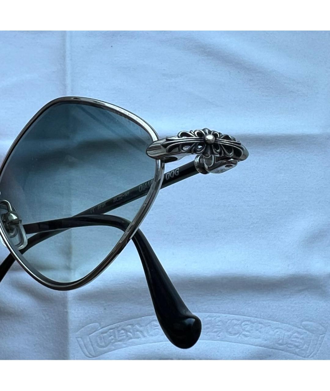 CHROME HEARTS Серебряные металлические солнцезащитные очки, фото 6