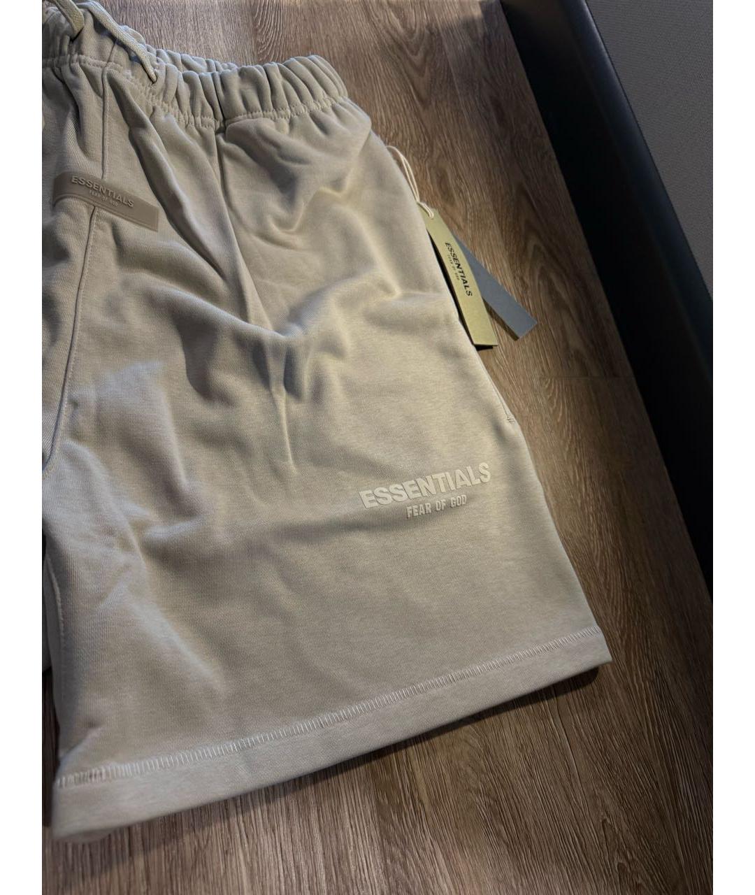 FEAR OF GOD ESSENTIALS Бежевые хлопковые шорты, фото 4