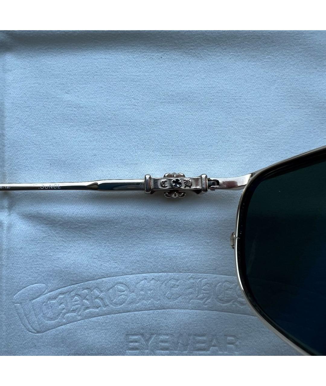 CHROME HEARTS Золотые металлические солнцезащитные очки, фото 4
