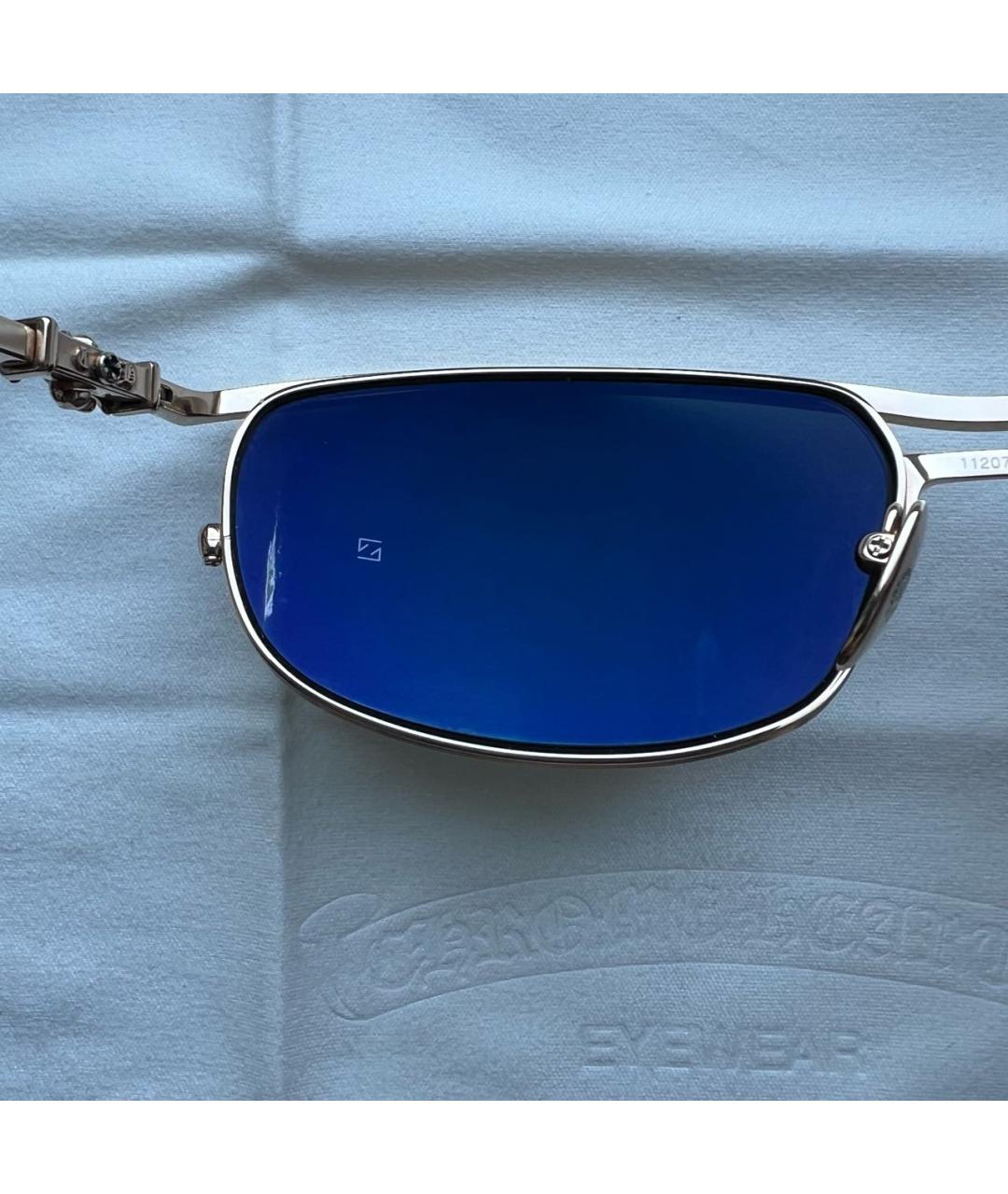 CHROME HEARTS Золотые металлические солнцезащитные очки, фото 7