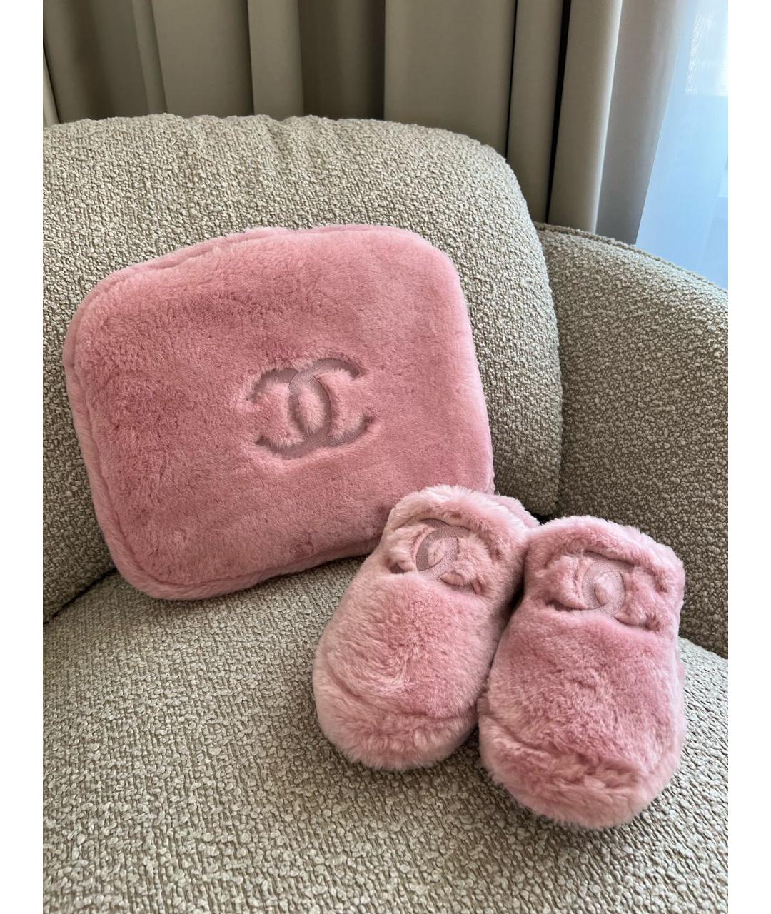 CHANEL Розовые текстильные мюли, фото 2