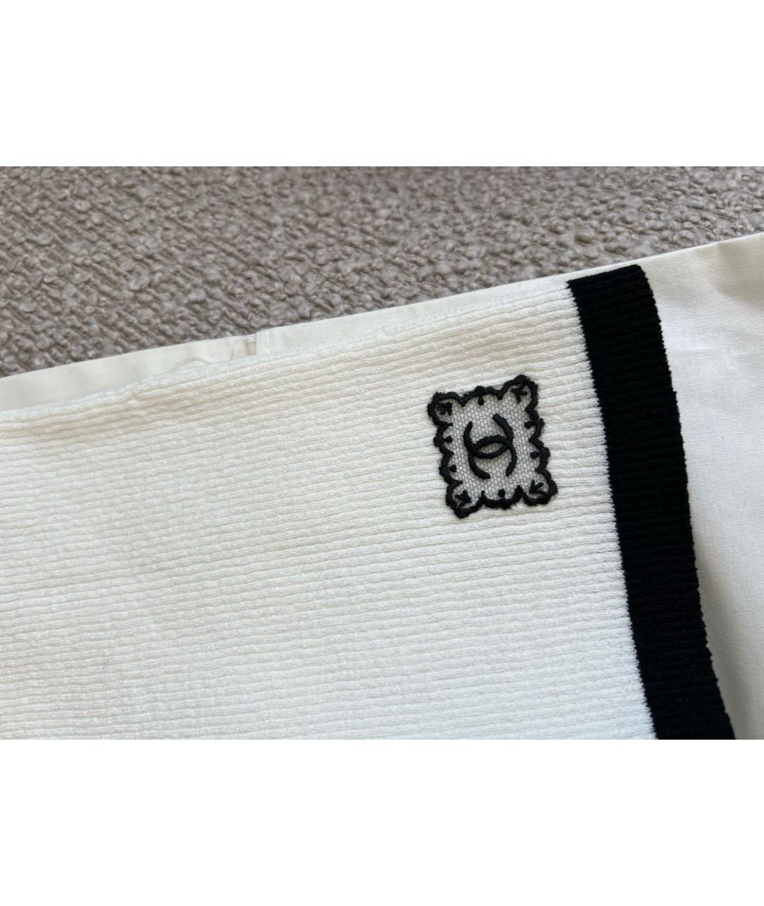 CHANEL Белая хлопковая майка, фото 4