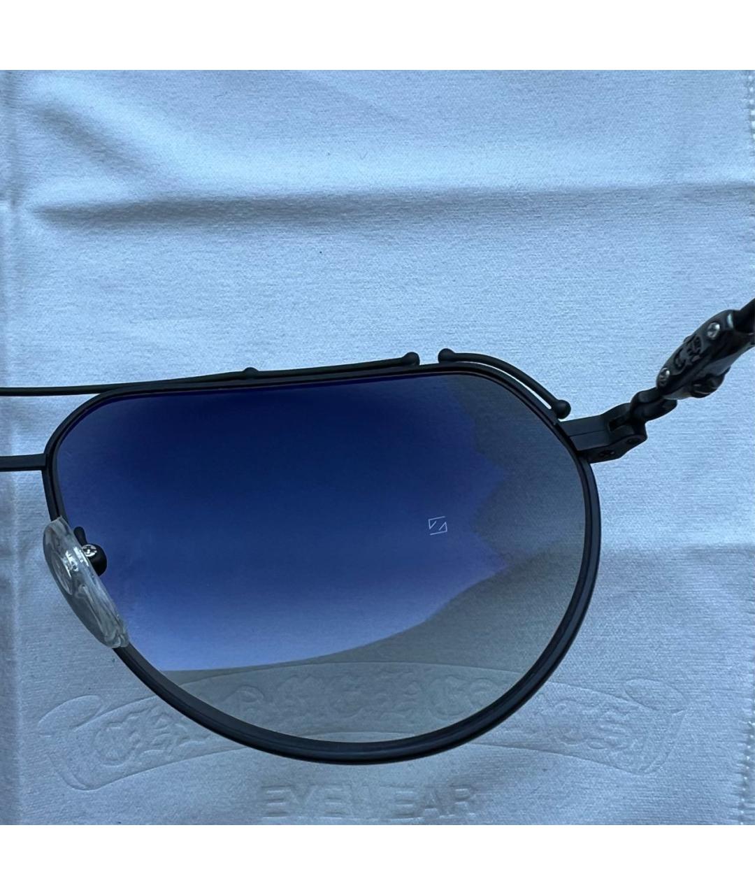CHROME HEARTS Черные металлические солнцезащитные очки, фото 6