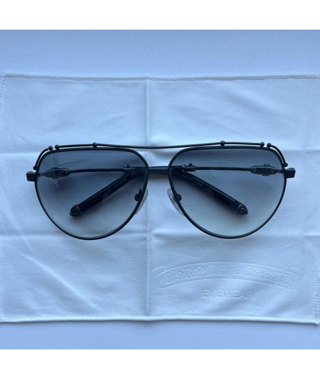 CHROME HEARTS Черные металлические солнцезащитные очки, фото 9