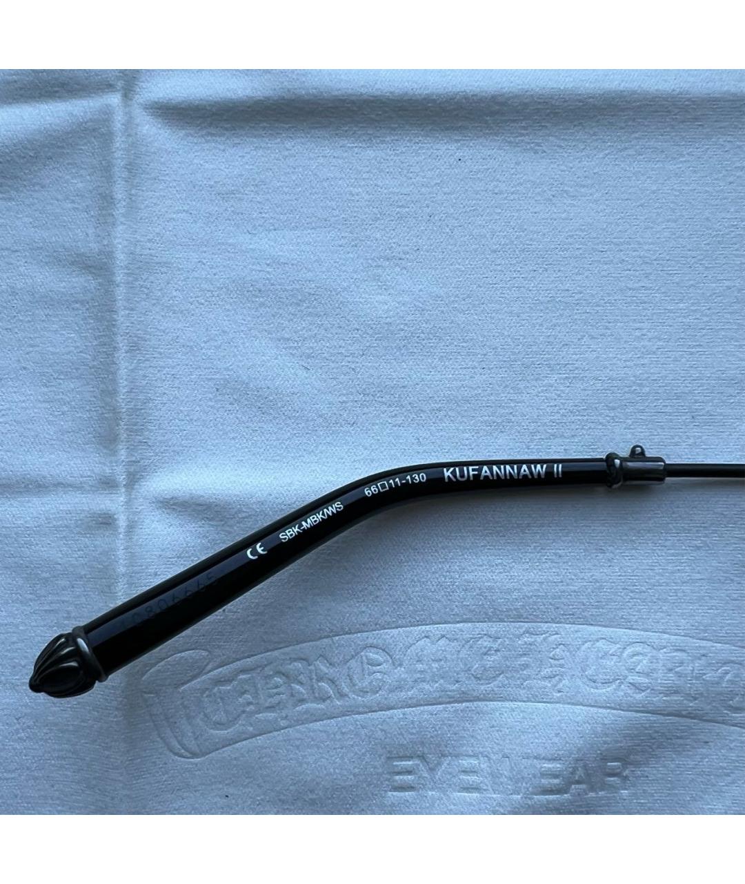 CHROME HEARTS Черные металлические солнцезащитные очки, фото 7