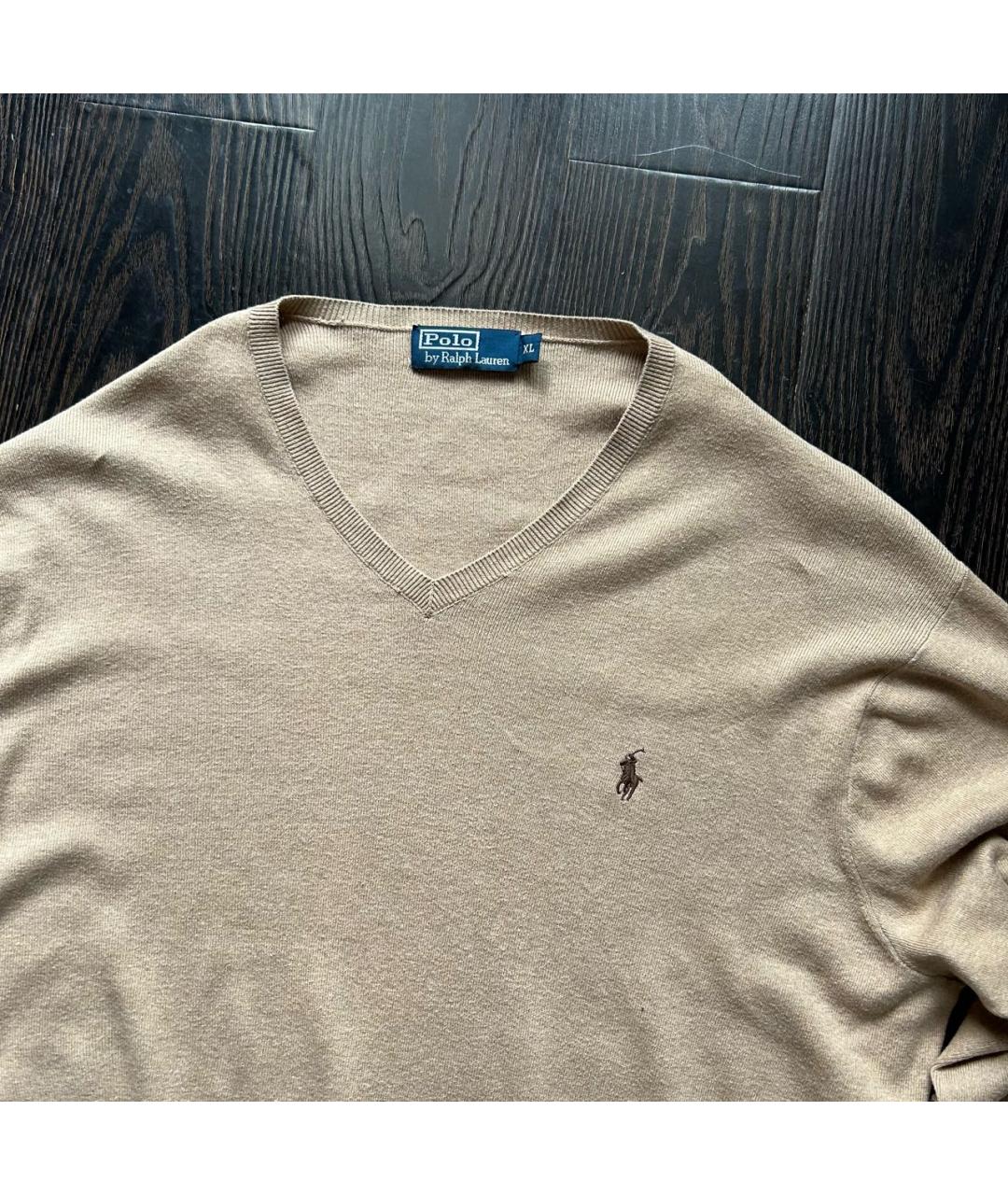 POLO RALPH LAUREN Горчичный хлопковый джемпер / свитер, фото 2