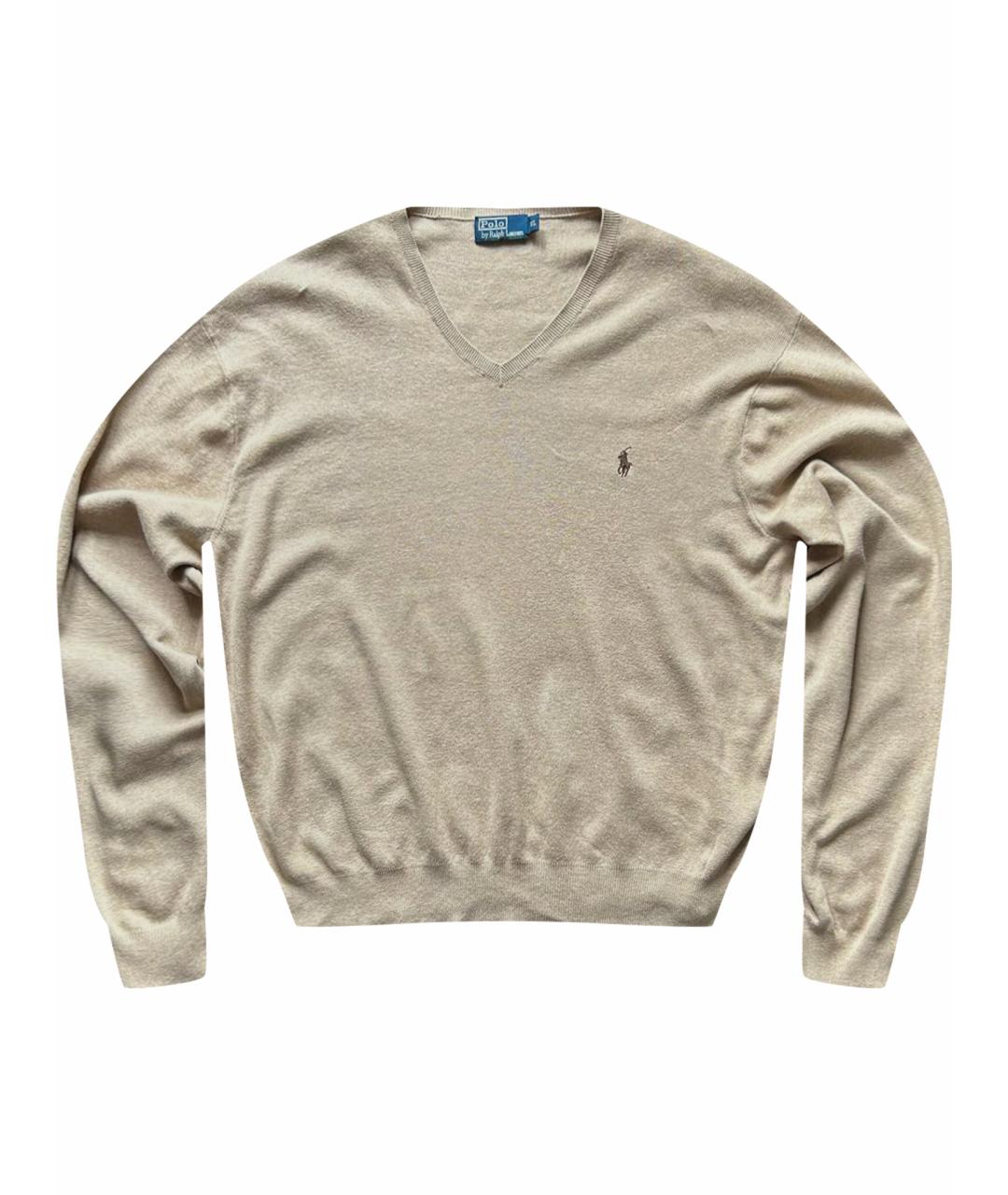 POLO RALPH LAUREN Горчичный хлопковый джемпер / свитер, фото 1