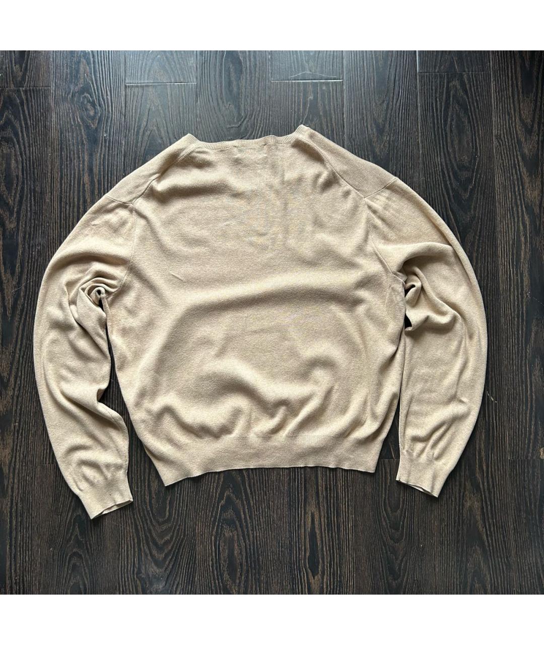 POLO RALPH LAUREN Горчичный хлопковый джемпер / свитер, фото 3