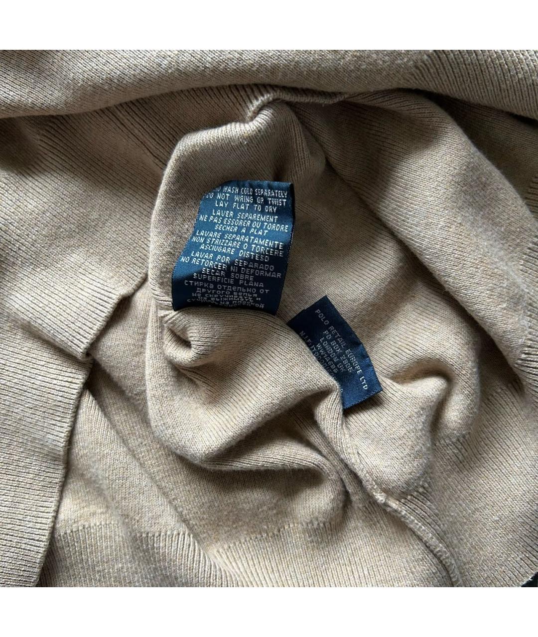 POLO RALPH LAUREN Горчичный хлопковый джемпер / свитер, фото 7