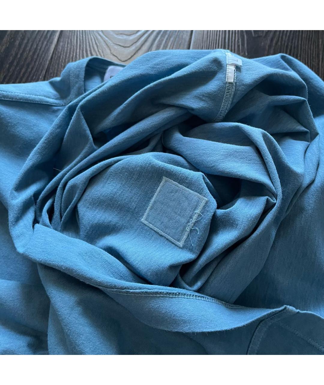 STONE ISLAND Голубая хлопковая футболка, фото 5