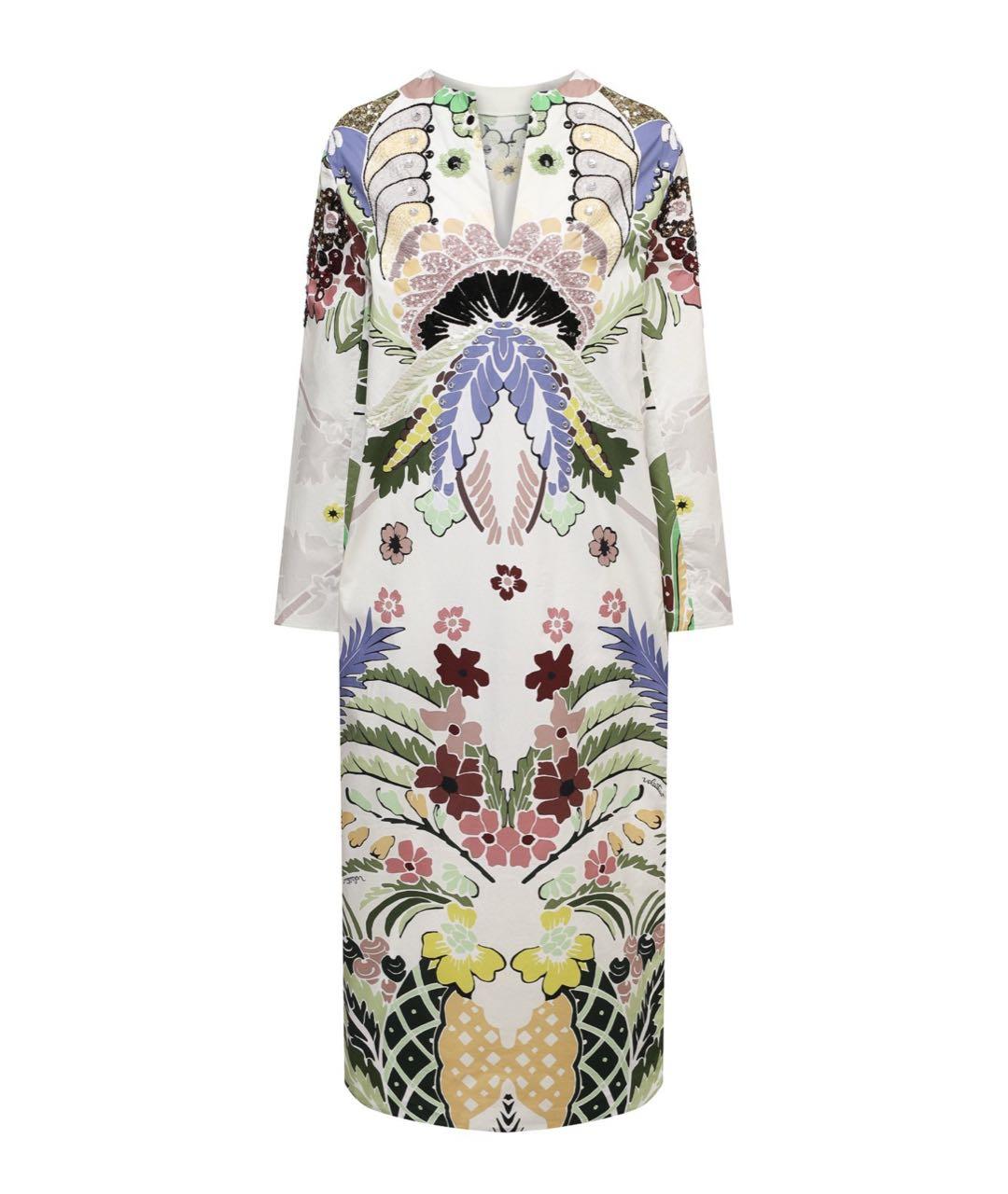 VALENTINO Белое хлопковое повседневное платье, фото 1