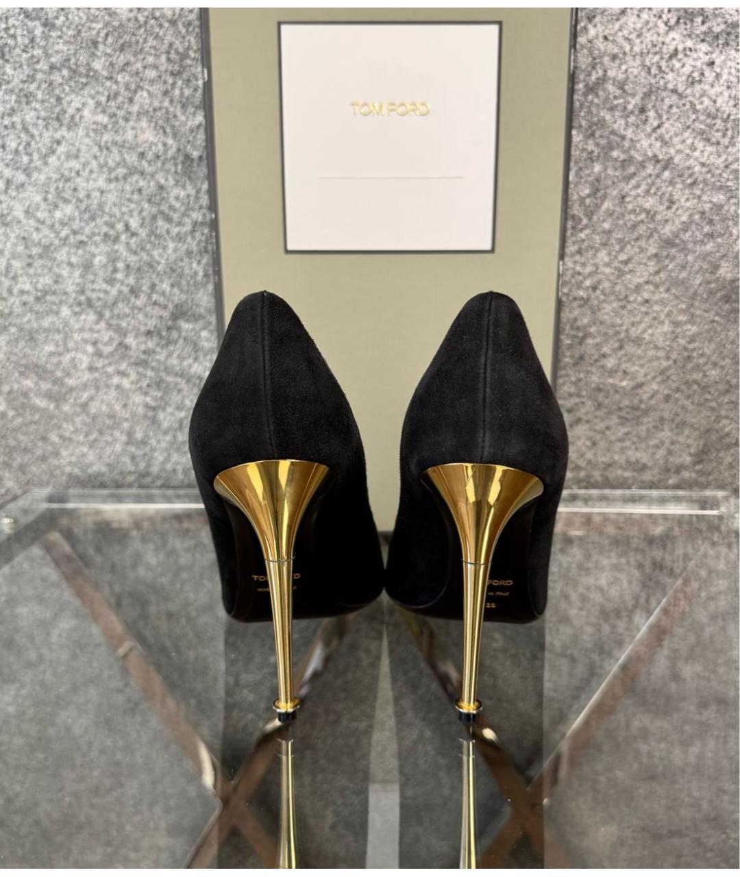 TOM FORD Черные замшевые туфли, фото 4
