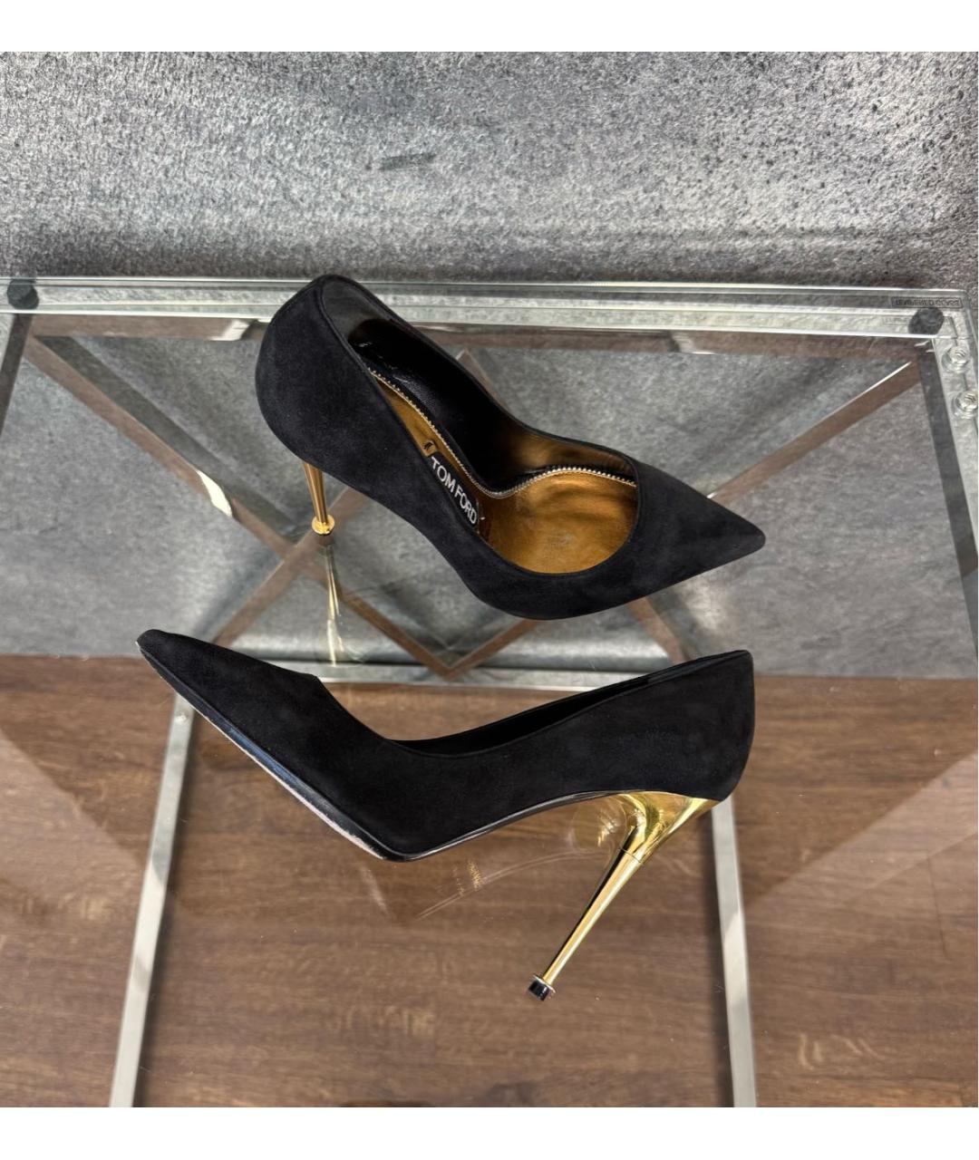 TOM FORD Черные замшевые туфли, фото 5