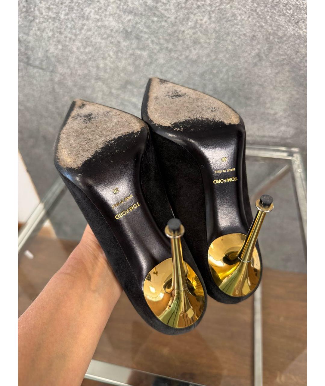 TOM FORD Черные замшевые туфли, фото 6