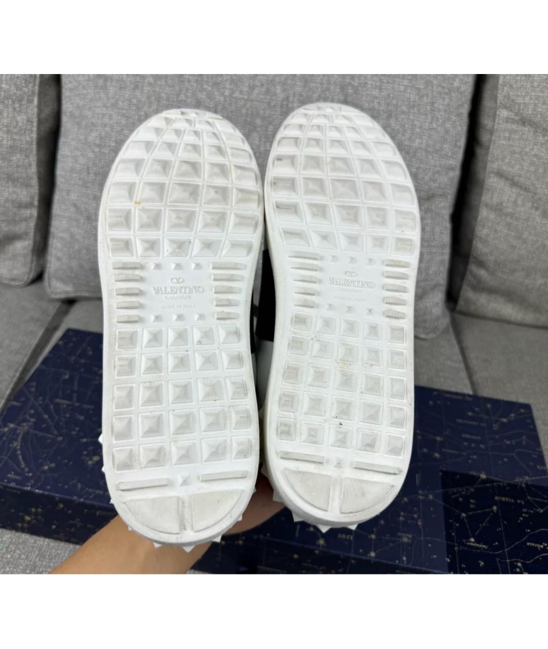 VALENTINO Белые кеды из искусственной кожи, фото 3