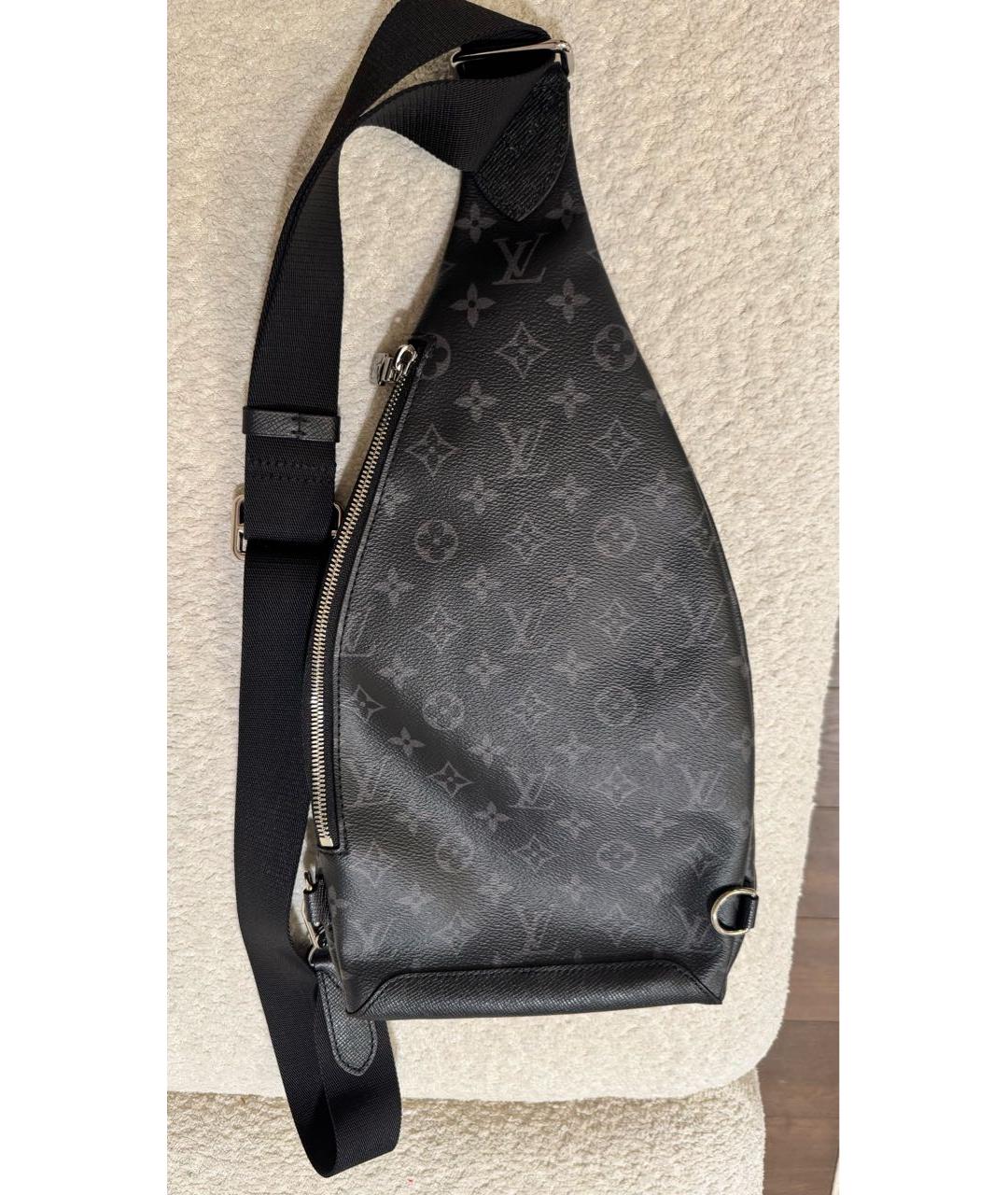 LOUIS VUITTON Антрацитовая поясная сумка, фото 4