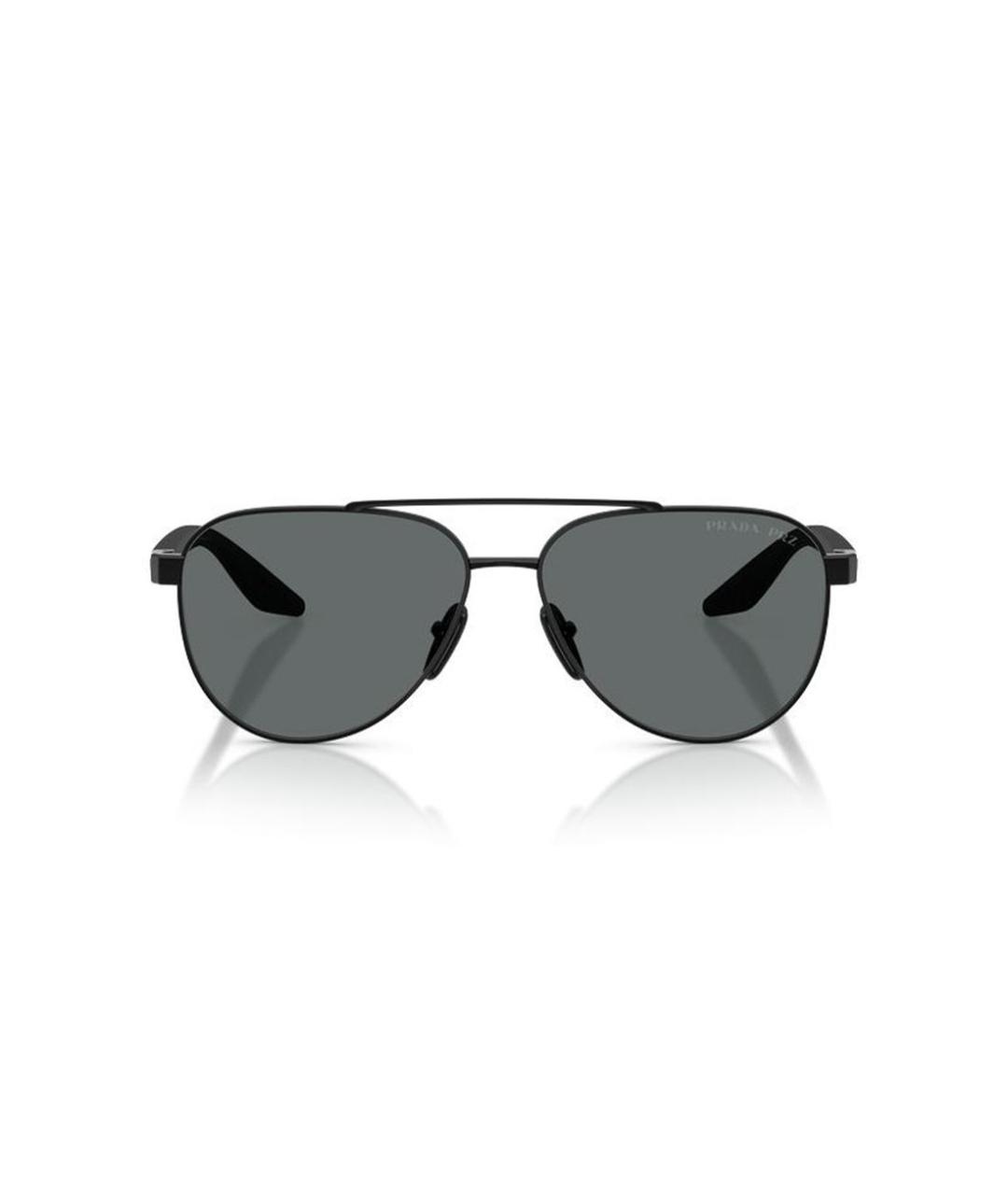 PRADA Черные металлические солнцезащитные очки, фото 2
