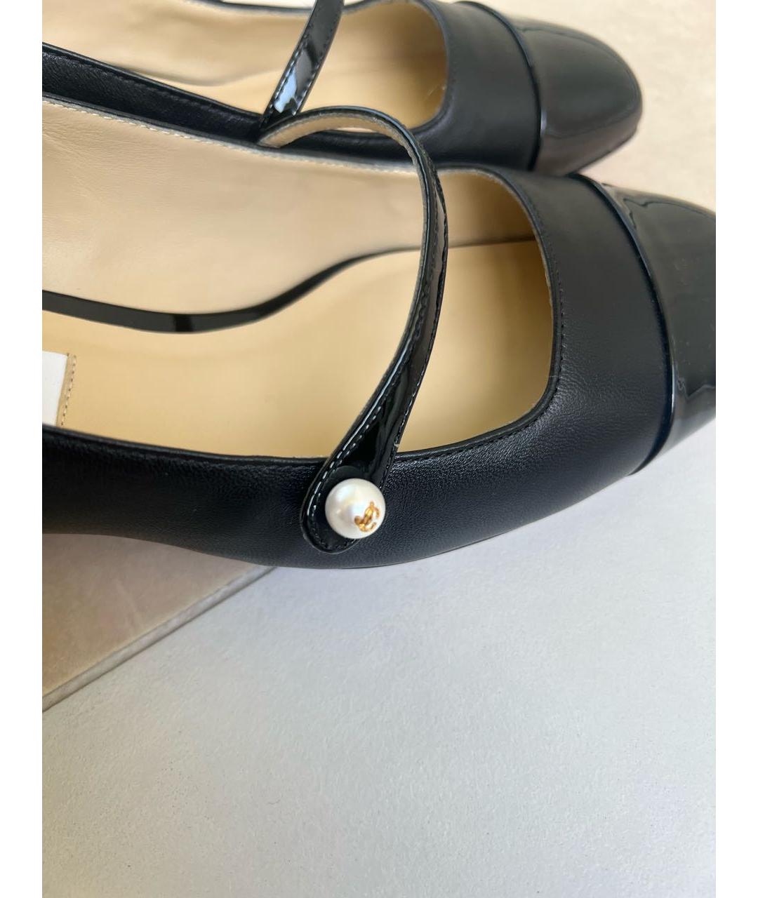 JIMMY CHOO Черные кожаные туфли, фото 5