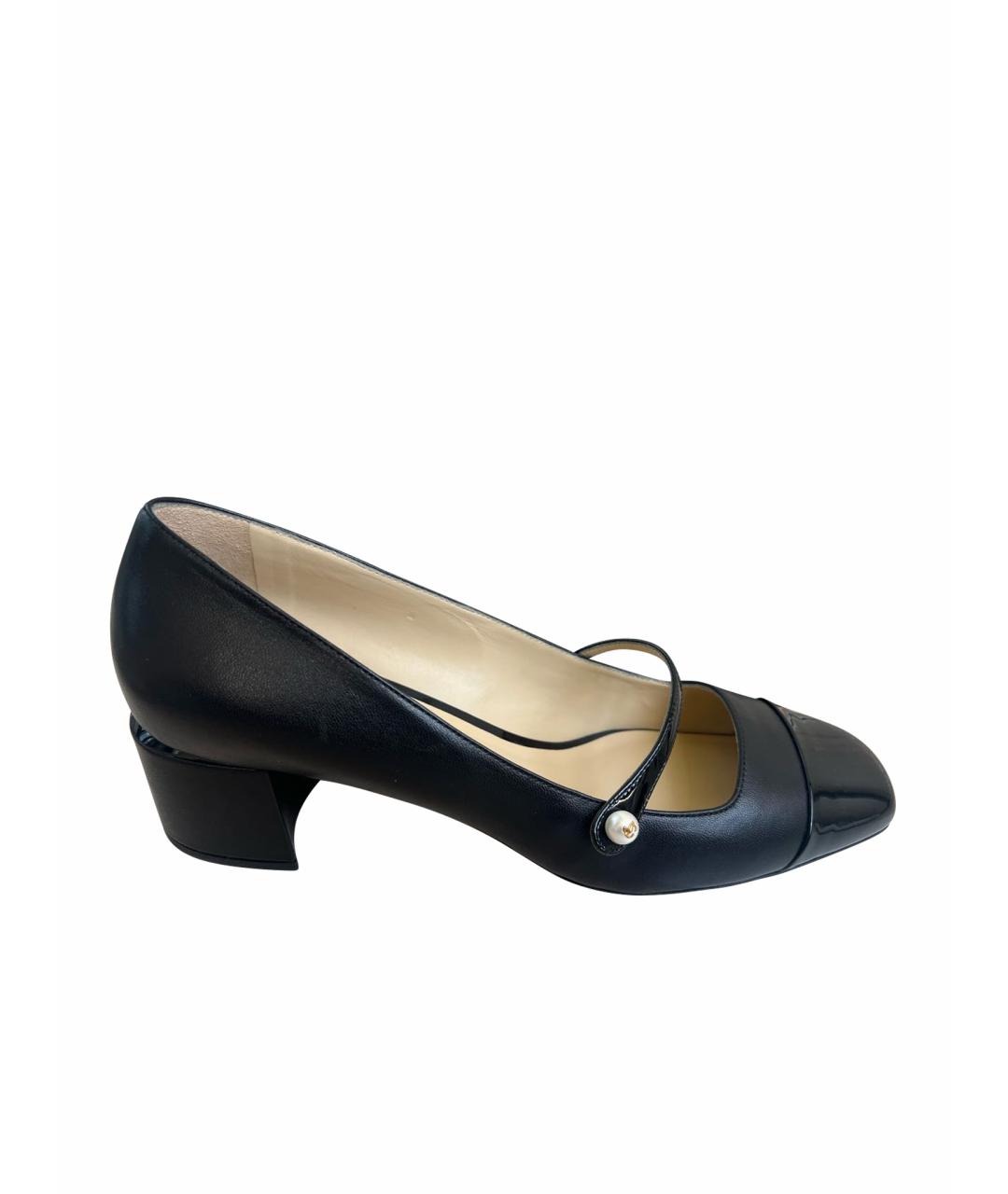 JIMMY CHOO Черные кожаные туфли, фото 1