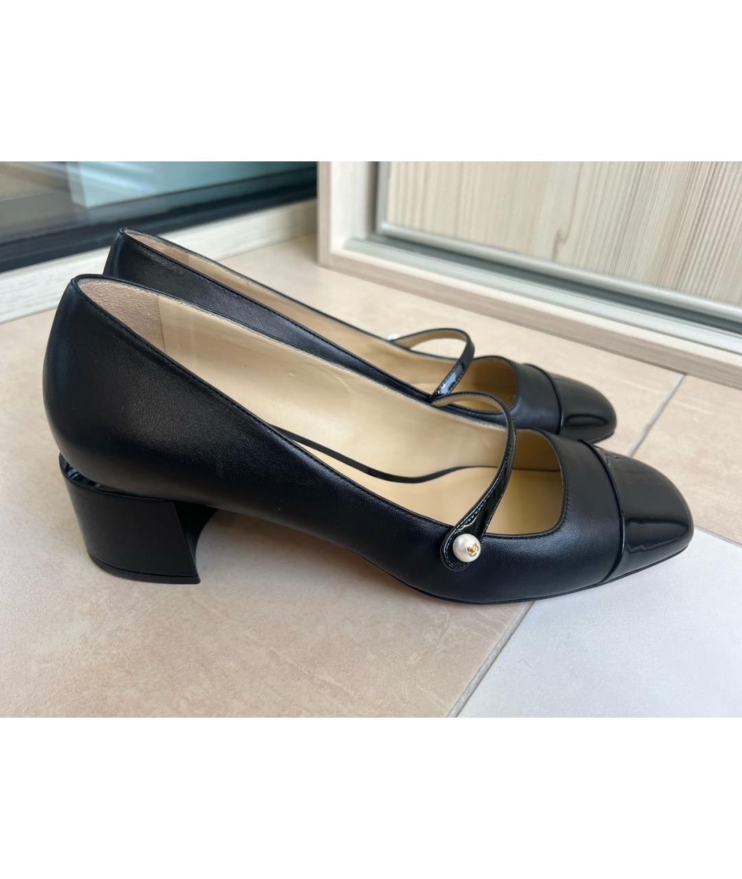 JIMMY CHOO Черные кожаные туфли, фото 6