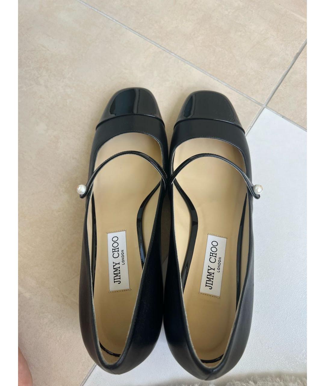 JIMMY CHOO Черные кожаные туфли, фото 3
