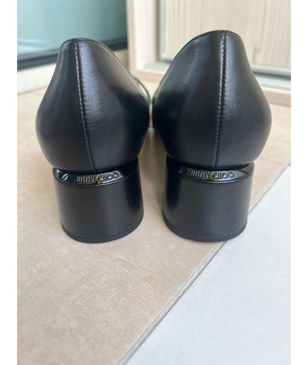 JIMMY CHOO Черные кожаные туфли, фото 4