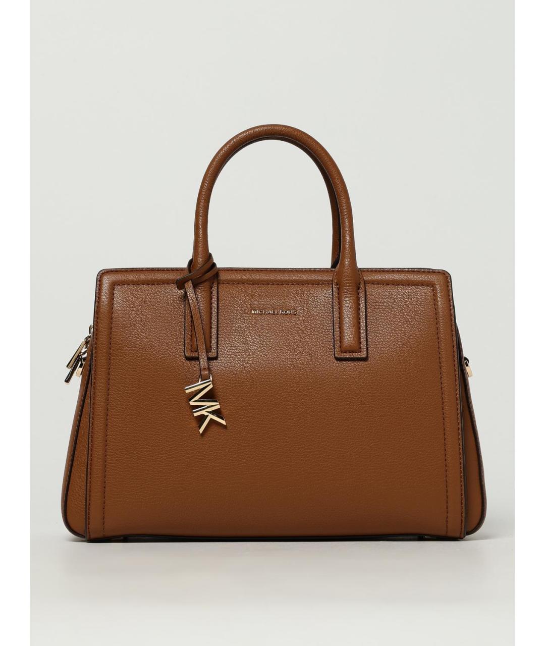 MICHAEL KORS Коричневая кожаная сумка тоут, фото 4