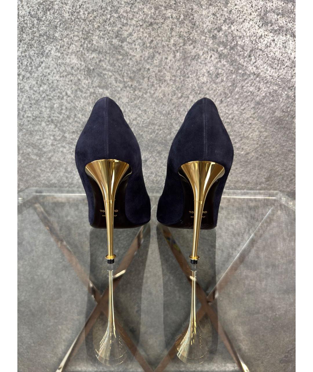 TOM FORD Темно-синие замшевые туфли, фото 4