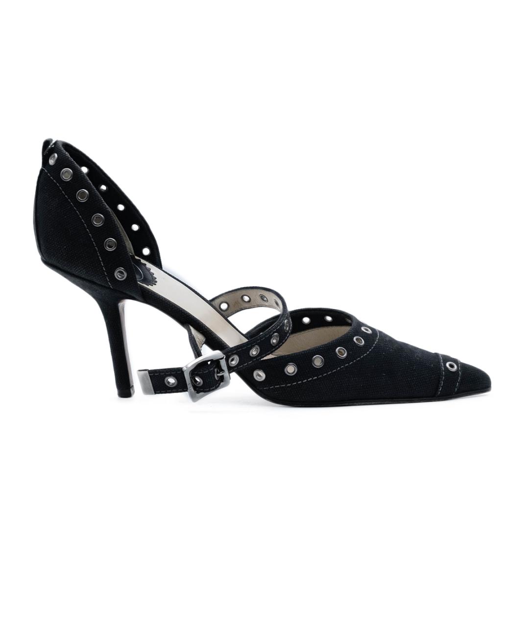 CHRISTIAN DIOR Черные текстильные туфли, фото 6