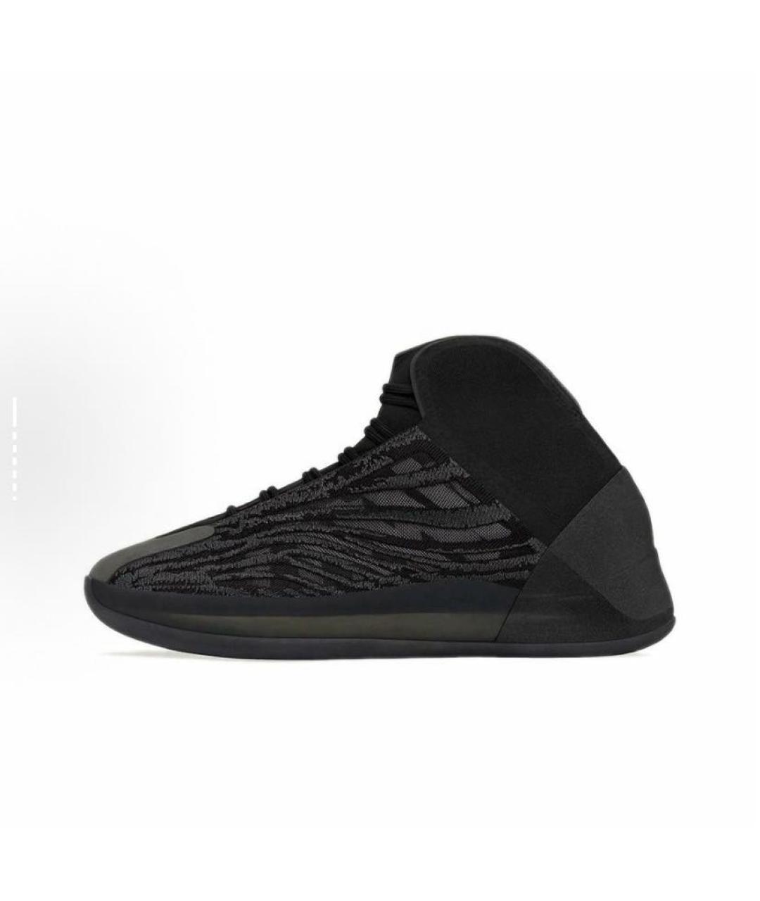 ADIDAS YEEZY Черные текстильные высокие кроссовки / кеды, фото 3