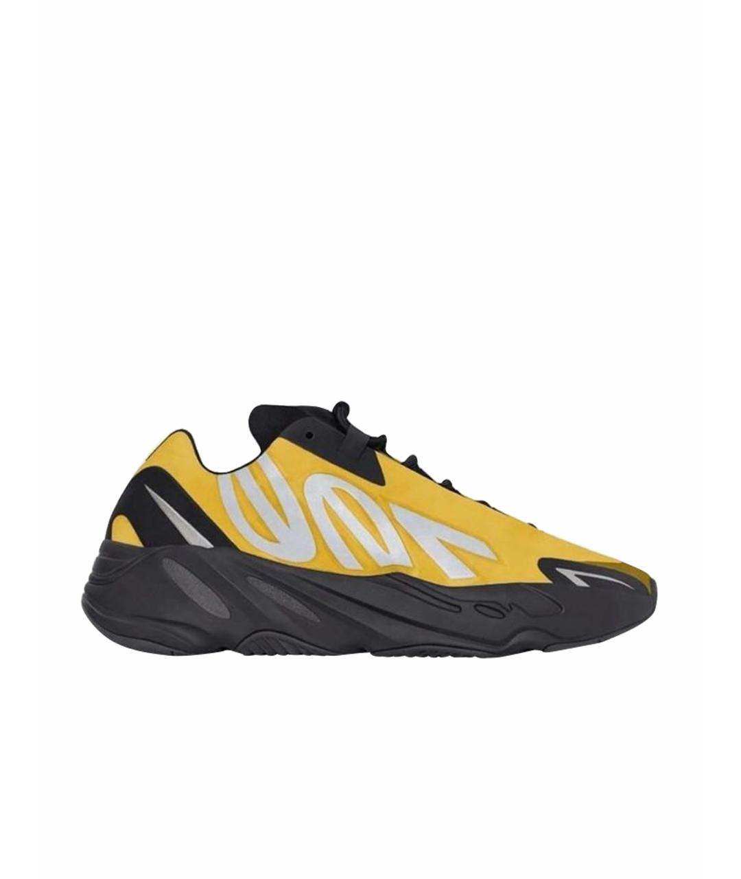 ADIDAS YEEZY Желтые текстильные низкие кроссовки / кеды, фото 1