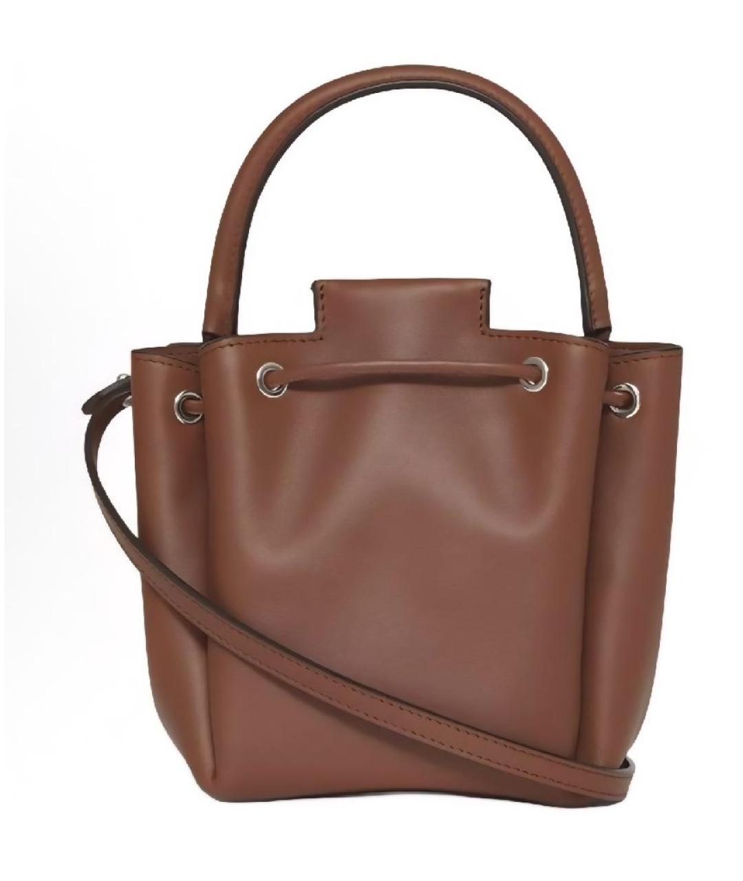 BURBERRY Коричневая кожаная сумка тоут, фото 3