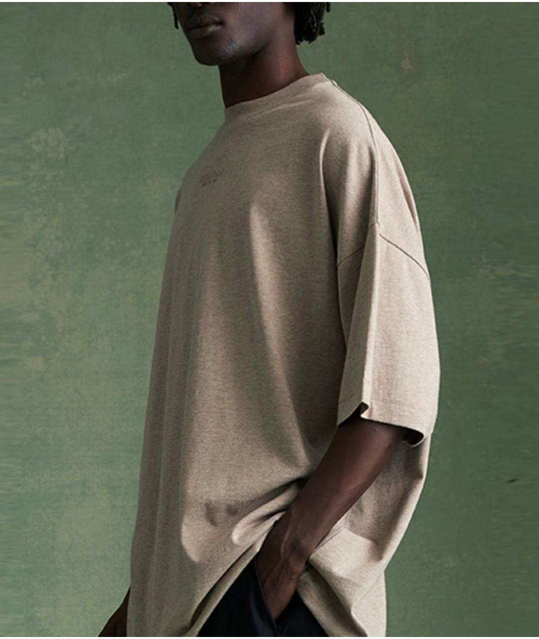 FEAR OF GOD ESSENTIALS Бежевая хлопковая футболка, фото 6