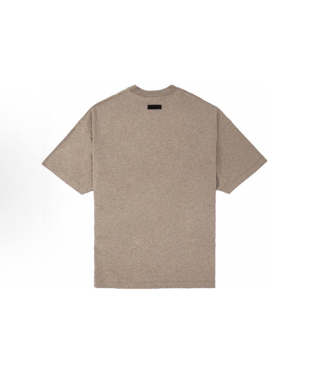 FEAR OF GOD ESSENTIALS Бежевая хлопковая футболка, фото 2