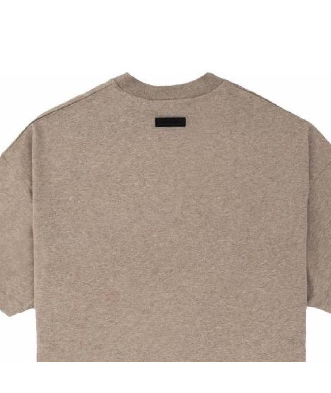 FEAR OF GOD ESSENTIALS Бежевая хлопковая футболка, фото 3
