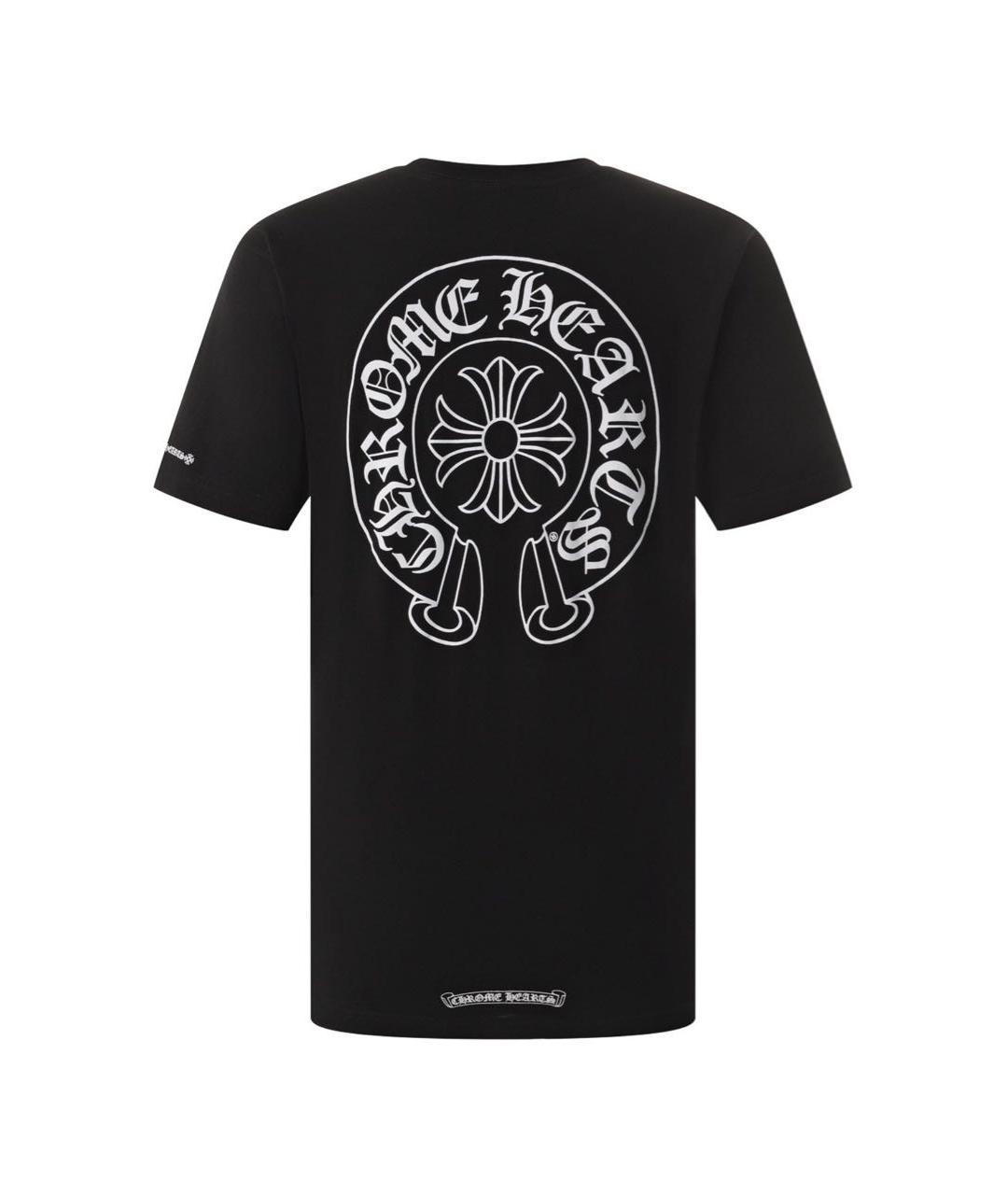 CHROME HEARTS Черная хлопковая футболка, фото 2