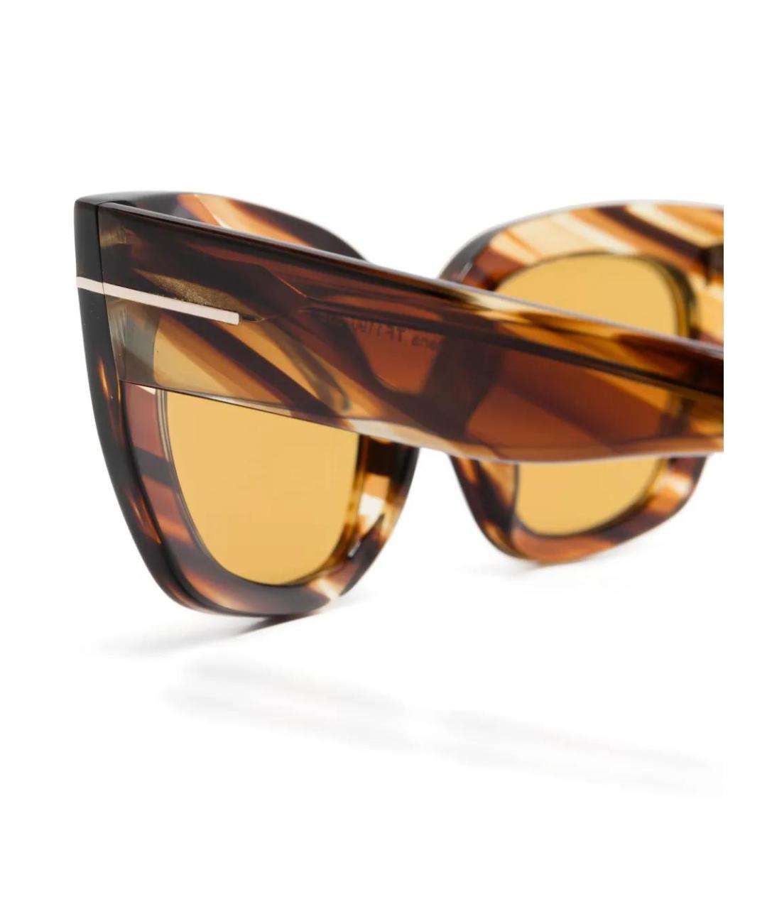 TOM FORD Коричневые пластиковые солнцезащитные очки, фото 3