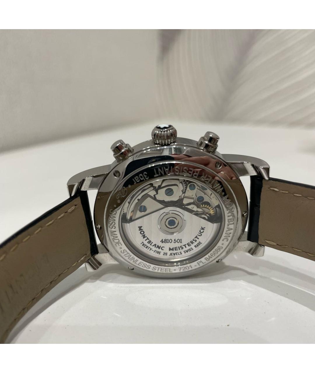 MONTBLANC Серебряные стальные часы, фото 3