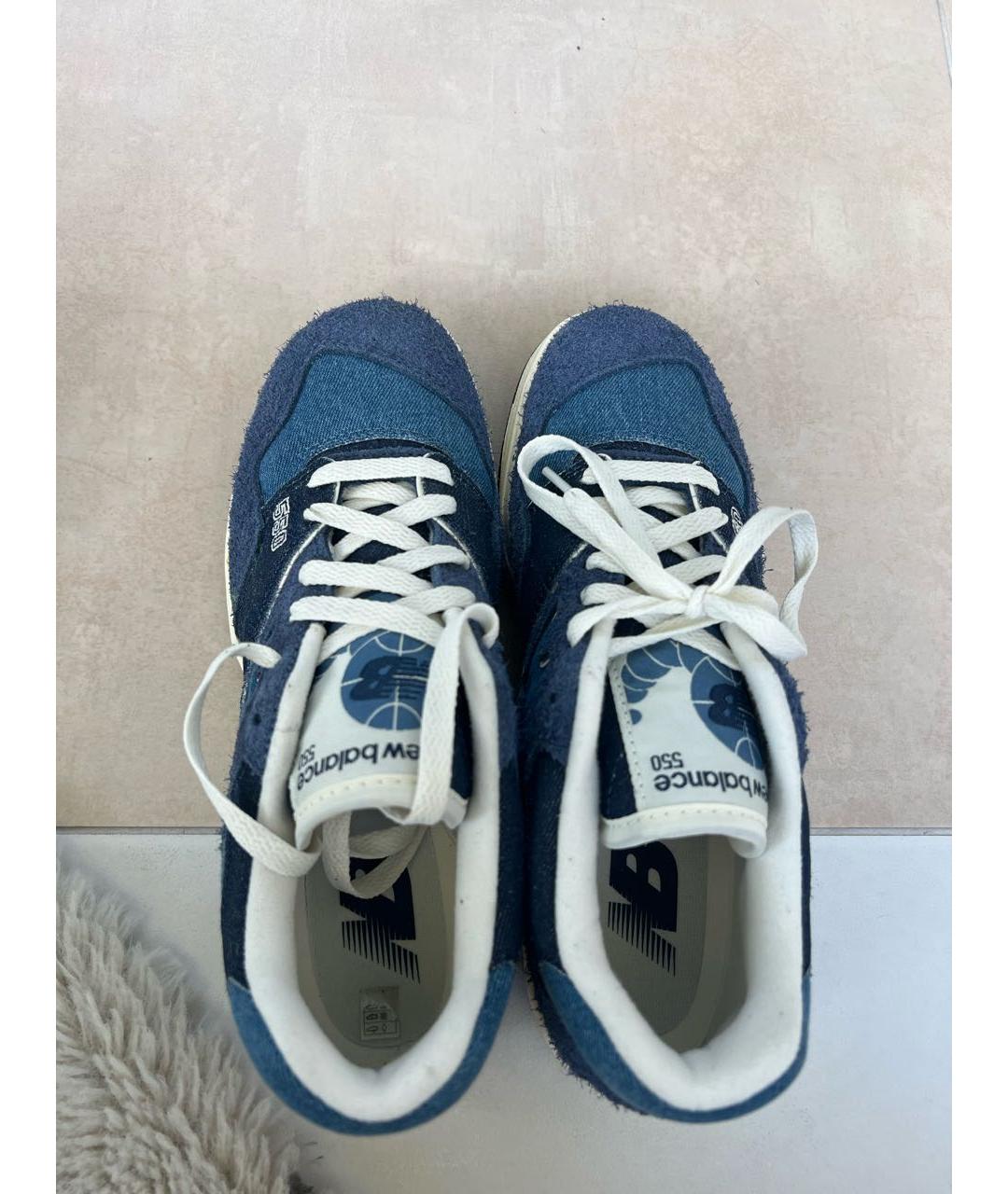 NEW BALANCE Синие нубуковые кроссовки, фото 3