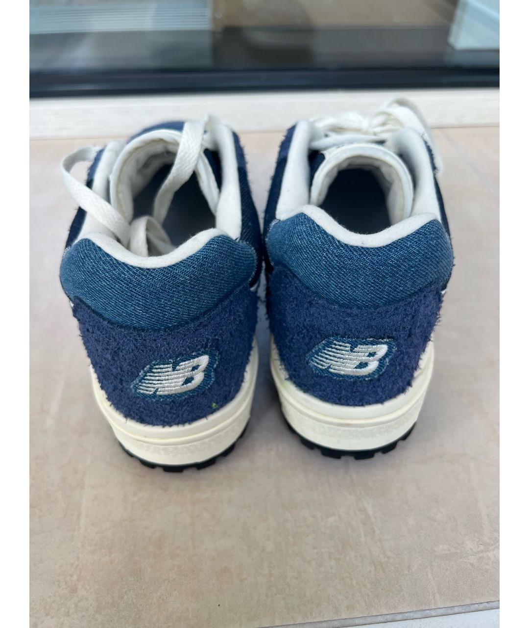 NEW BALANCE Синие нубуковые кроссовки, фото 4