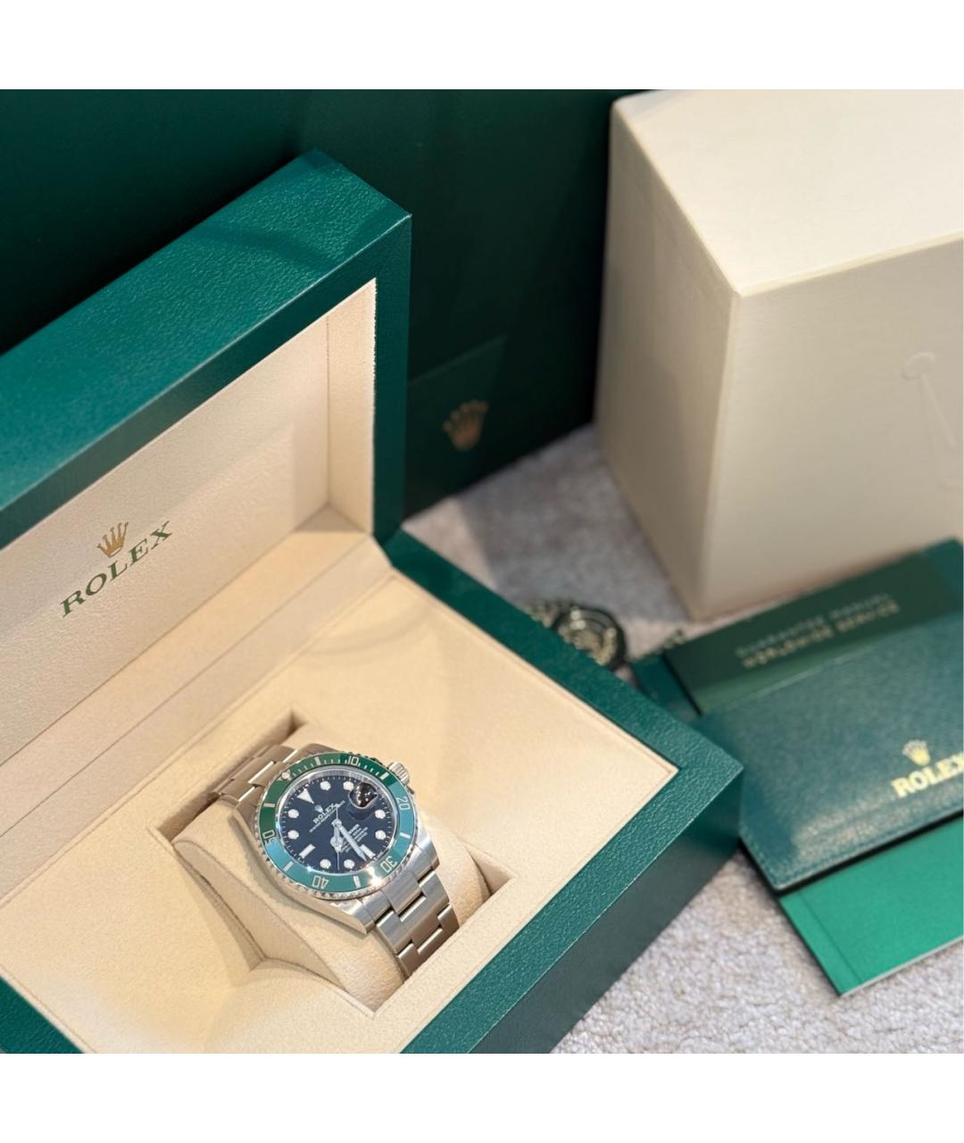 ROLEX Зеленые часы, фото 5