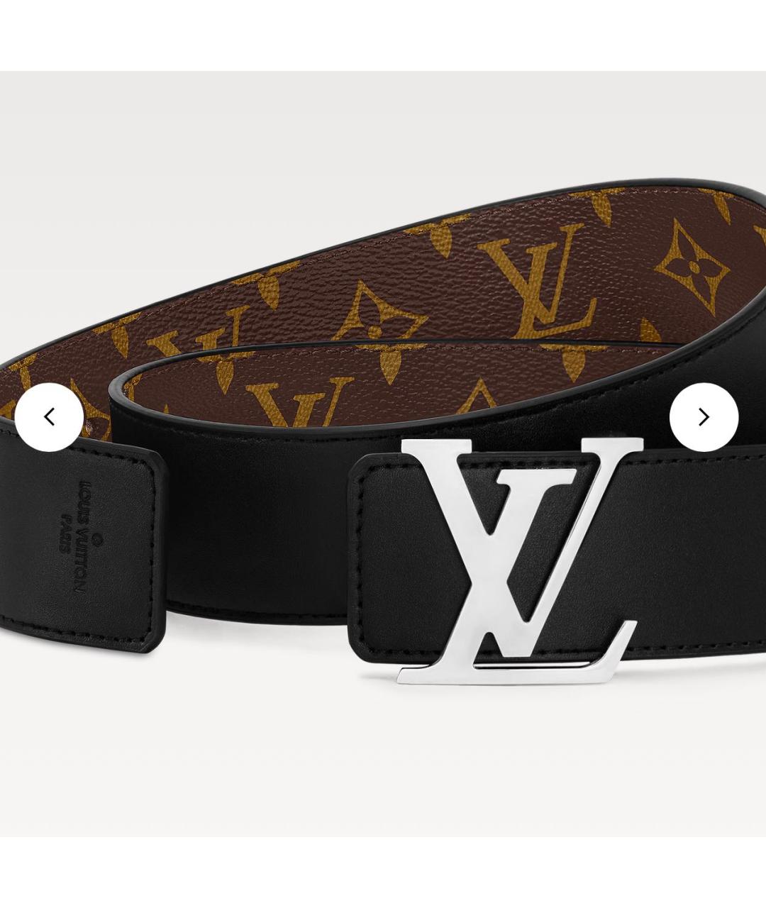LOUIS VUITTON Коричневый кожаный ремень, фото 4