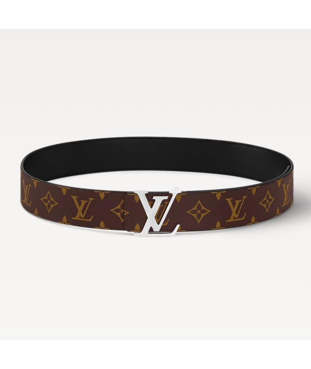 LOUIS VUITTON Коричневый кожаный ремень, фото 2