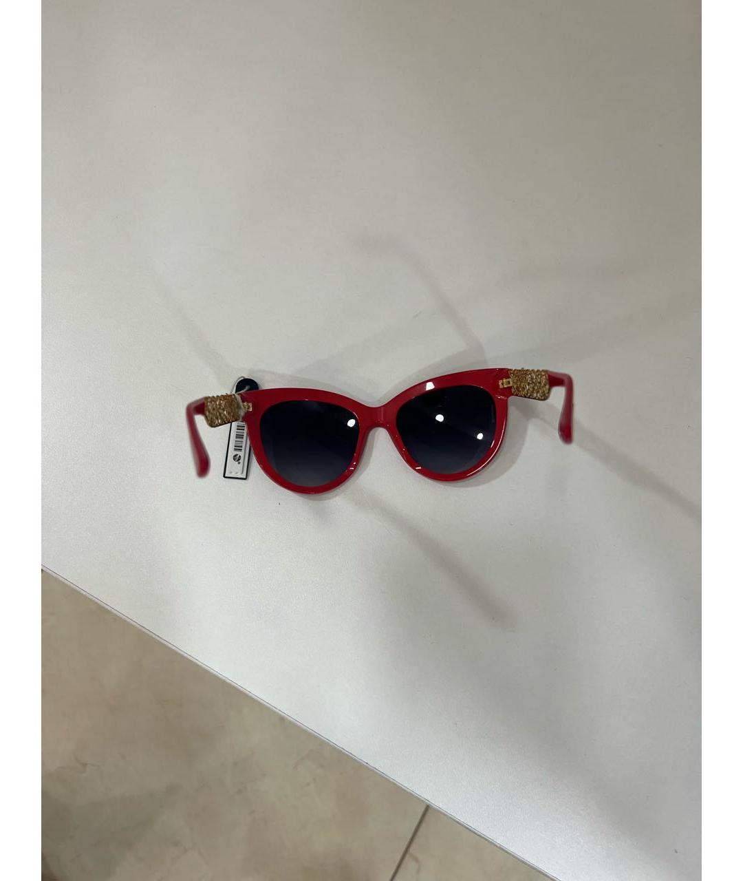 DOLCE&GABBANA Красные пластиковые солнцезащитные очки, фото 6